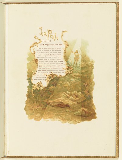 Program for balletten La Perle af Marius Petipa og Riccardo Drigo, 1896. af Alexander von Hohen