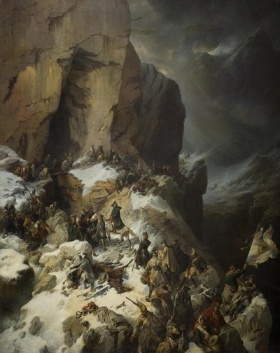 Suvorov krydser Panix-passet, 1860 af Alexander von Kotzebue