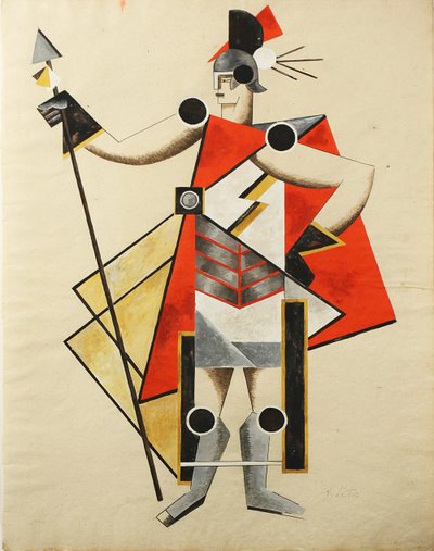 Kostumedesign til stykket The Invisible Lady, 1924 af Alexandra Alexandrowna Exter