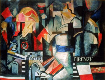 Firenze (olie på lærred) af Alexandra Alexandrowna Exter