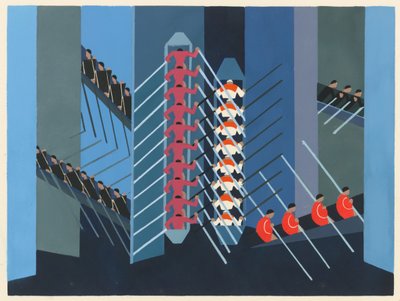 Scenisk design fra porteføljen Décors de Théâtre, 1930. af Alexandra Alexandrowna Exter