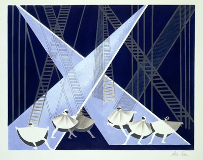 Scenografi til en ballet, illustration fra 