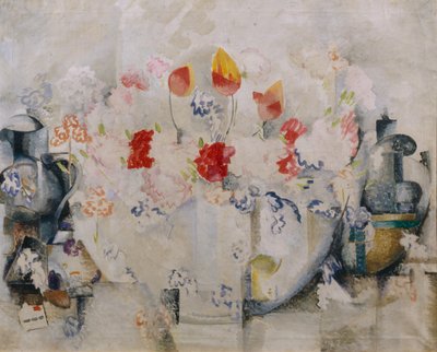 Vase med blomster af Alexandra Alexandrowna Exter