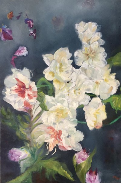 Bløde, hvide blomster af Alexandra Higgins