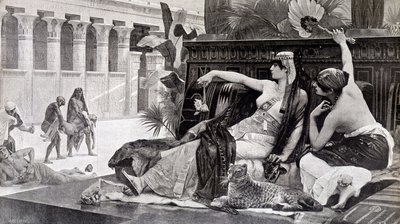 Cleopatra prøver gift på sine undersåtter - af Cabanel af after Alexandre Cabanel
