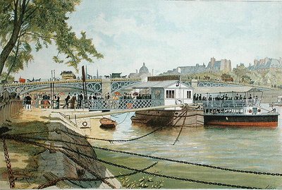 Ponton ved Suresnes, ved siden af Pont des Saints Peres af Alexandre Brun