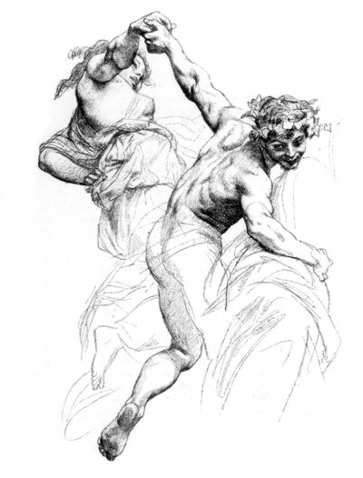 Studie til The Triumph of Flora, c1880-1882. af Alexandre Cabanel