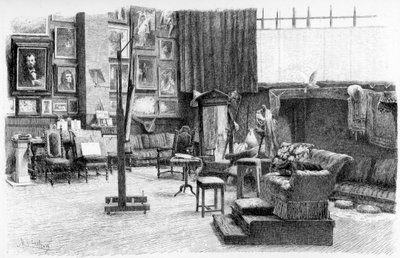 Studiet, c1880-1882. af Alexandre Cabanel