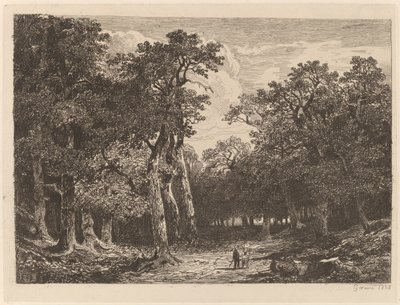 Par i en lysning af Alexandre Calame