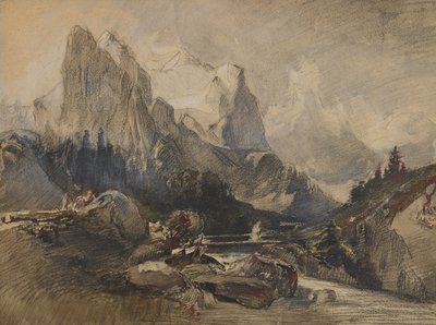Wetterhorn i Berner Oberland af Alexandre Calame