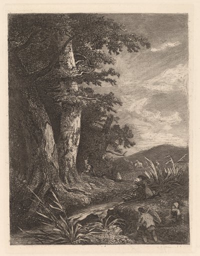 Hjort ved en Strøm af Alexandre Calame
