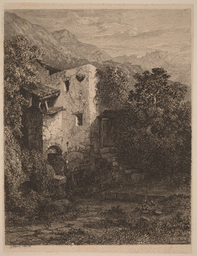 Forfaldent hus af Alexandre Calame