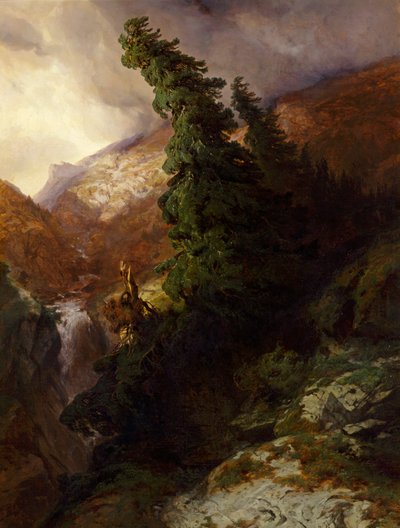 Højbjergskløft (Handegg-dalen i kantonen Bern) af Alexandre Calame