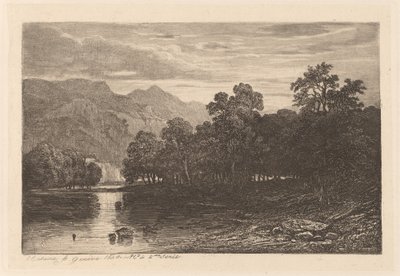 Bjergflod af Alexandre Calame