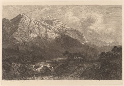 Bjergstrøm af Alexandre Calame
