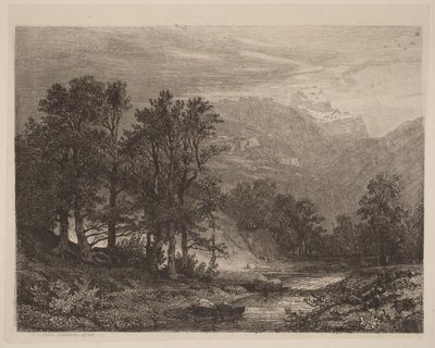 Bjergbæk af Alexandre Calame