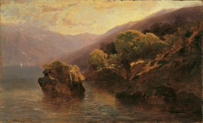 Parti fra Genevesøen af Alexandre Calame