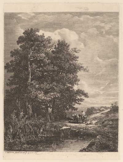 Ryttere ved en Dam af Alexandre Calame
