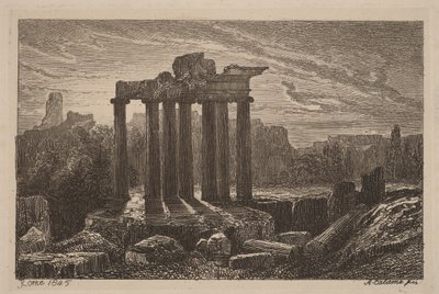 Romerske ruiner af Alexandre Calame