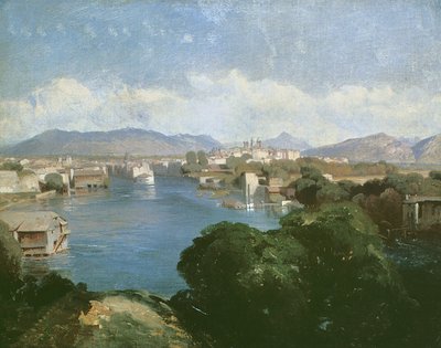 Saint-Jean-Sur, Genève (olie på lærred) af Alexandre Calame