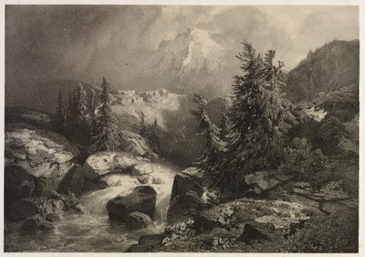 Storm i Alperne af Alexandre Calame