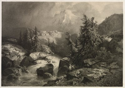 Storm i Alperne. af Alexandre Calame