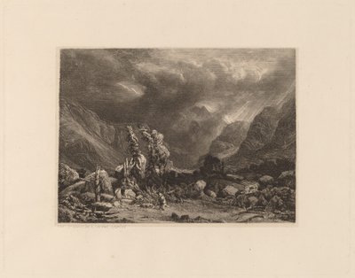 Storm i bjergene af Alexandre Calame