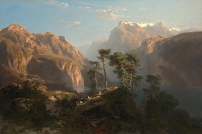 Vierwaldstätter-søen af Alexandre Calame