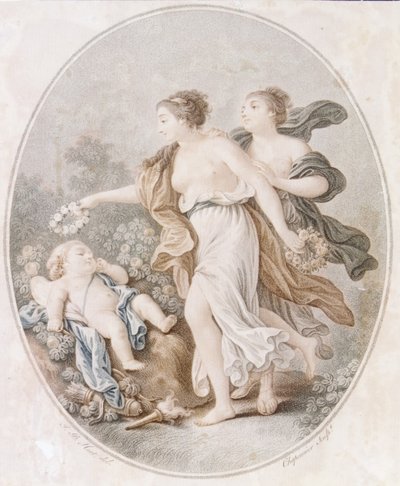 Amor kronet af nåde, 1770-1805. af Alexandre Chaponnier