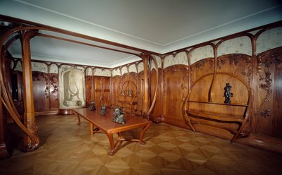 Alexandre Charpentier (1856 - 1909) i samarbejde med Alexandre Bigot; Salle en krybbe omkr. 1901; Paris, Musee d