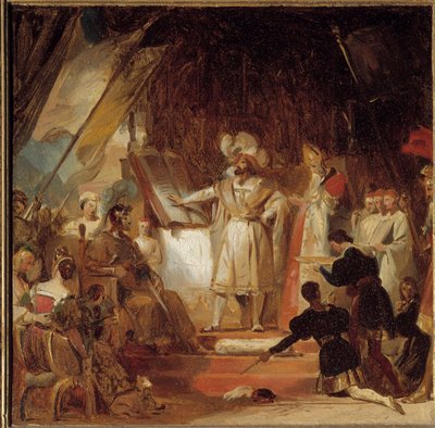 Francois I våbenridder af Bayard (1500-tallet). Den 20. januar 1515 udnævnte Francois I Bayard til generalløjtnant i Dauphiné. På Marignan, på sejrsaftenen, ønskede Francois I at tage "ridderordenen fra hans hånd". Således er den næste m af Alexandre Evariste Fragonard