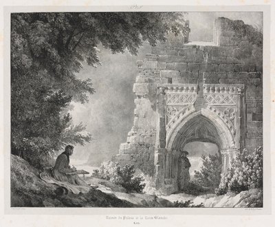 Maleriske og romantiske rejser i det gamle Frankrig: Ruinerne af den hvide dronnings palads af Alexandre Evariste Fragonard