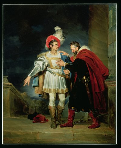 Rodrigo de Vivar, El Cid (ca. 1043-99) og hans far, Don Diego, ca. 1827 af Alexandre Evariste Fragonard