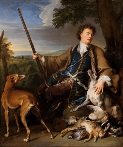 Selvportræt i jagtkjole, ca 1699. af Alexandre Francois Desportes