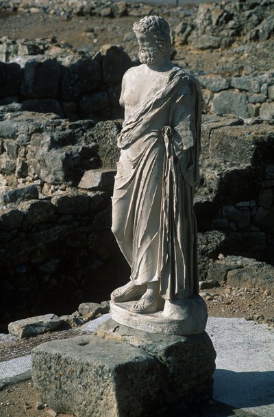 Spanien, Catalonien, La Escala, Græske Ampurias, Statue af Asclepius af Nicolas Toussaint Charlet