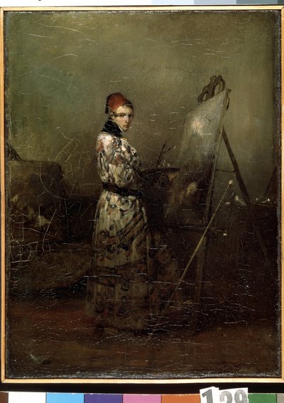 ""Autoportræt"" (selvportræt) Maleri af Alexandre Gabriel Decamps (1803-1860) 1830 Eremitagemuseet, Sankt Petersborg af Alexandre Gabriel Decamps