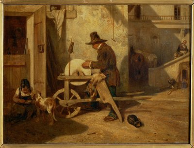 Le remouleur - knivsliberen ... af Alexandre Gabriel Decamps