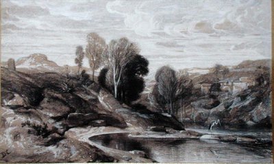 The Heron (bistre og vask på papir) af Alexandre Gabriel Decamps