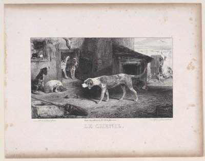 The Kennel, fra serien Hunting Scenes, 1829. af Alexandre Gabriel Decamps