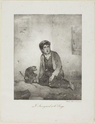 Savoyarden og Aben af Alexandre Gabriel Decamps