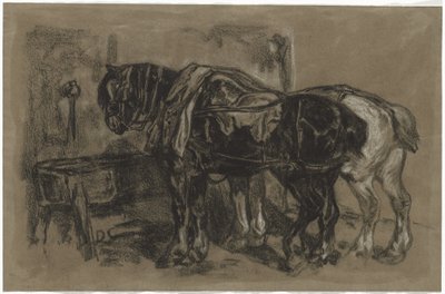 To Trækheste af Alexandre Gabriel Decamps