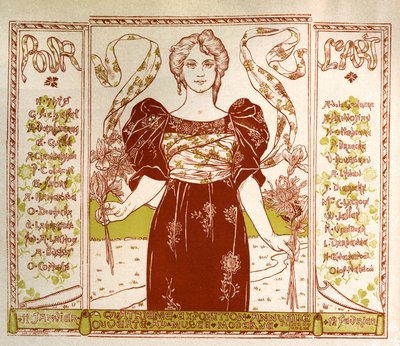 Art nouveau-udstilling i Bruxelles, ca. 1895-1897 (plakat) af Alexandre Hannotiau