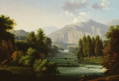 Bjerglandskab af Alexandre Hyacinthe Dunouy