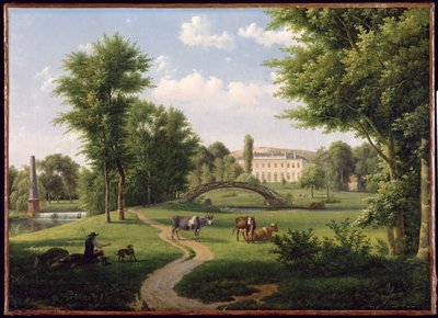 Udsigt over Chateau de Villers-Saint-Paul, nær Senlis af Alexandre Hyacinthe Dunouy