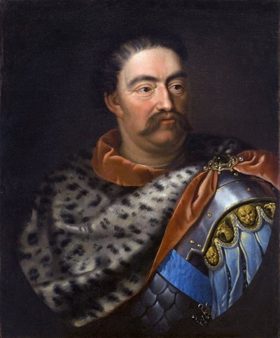 ""Portræt af Jean III Sobieski (1629-1696) roi de Pologne"" 17eme siecle - Portræt af John III Sobieski (1629-1696), konge af Polen og storhertug af Litauen - Tricius, Jan (ca 1620-ca 1692) - c. 1680 - Olie på lærred - 75x62 cm - Wilanow Palace Museum af Alexandre Jan Tricius