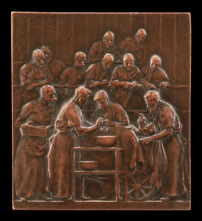 Monod, der demonstrerer en procedure i operationssalen [omvendt], c. 1906. af Alexandre Louis Marie Charpentier