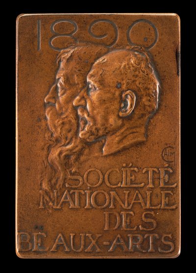 National Society of Fine Arts: Jean-Louis Ernest Meissonier og Pierre Puvis..., [forside], 1890. af Alexandre Louis Marie Charpentier