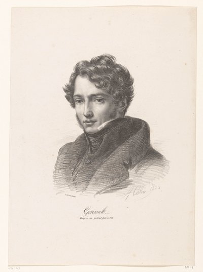 Portræt af Théodore Géricault Gericault (titel på objekt) af Alexandre Marie Colin