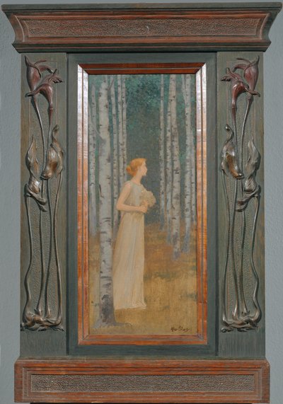 En kvinde går forbi (maleri på lærred) af Alexandre Seon