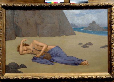 Klagesang over Orphee-maleri af Alexandre Seon (1855-1917) 1896. Dim. 0,73 x 1,16 m. Musee d